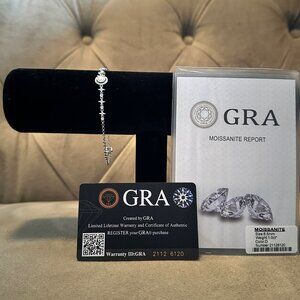 Moissanite Shooting Star Slide Bracelet‎ - Over 1ctw NIB with GRA